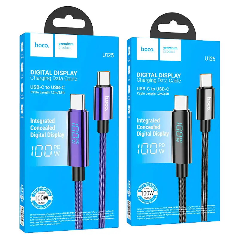 Hoco U125 Benefit 100W Fast Charging Data Cable