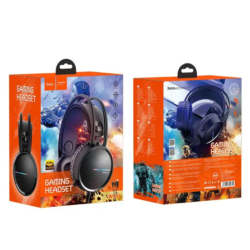 A lifestyle image of the headphones connected to a smartphone or laptop,