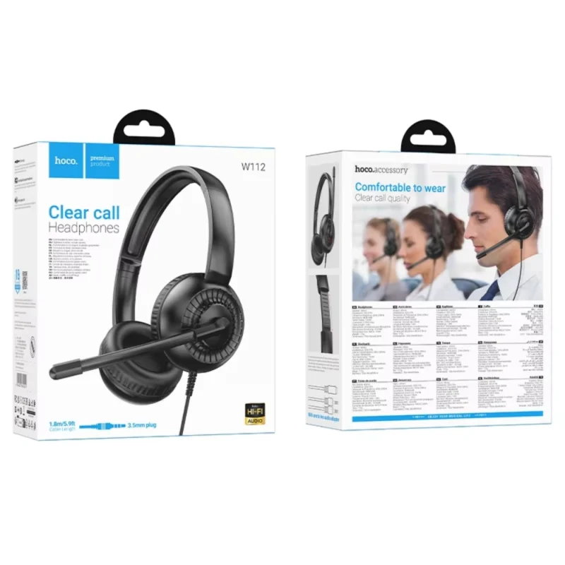 Hoco W112 Wired Headphone