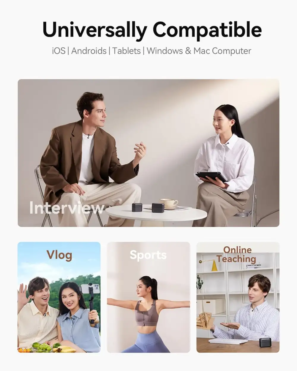 Premium wireless microphone for content creators