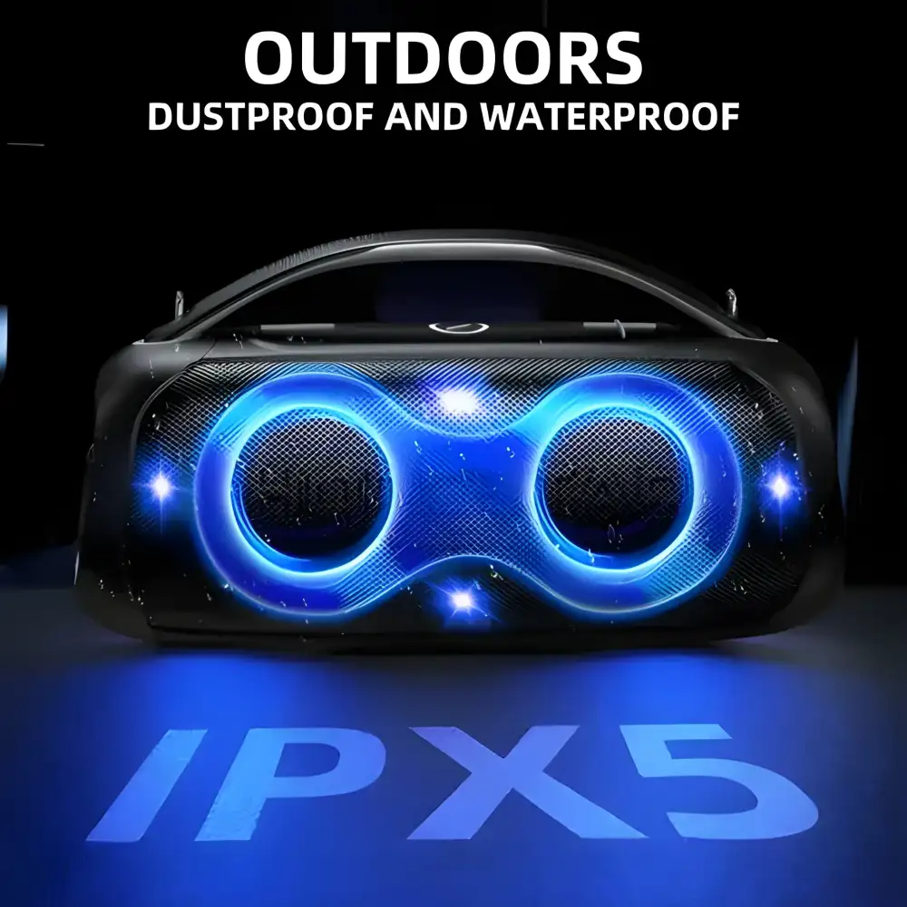 Rugged Bluetooth speaker designed for outdoor use