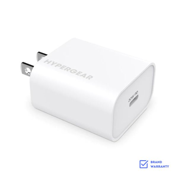 Hypergear 20W USB C PD Adapter Wall Charger, White