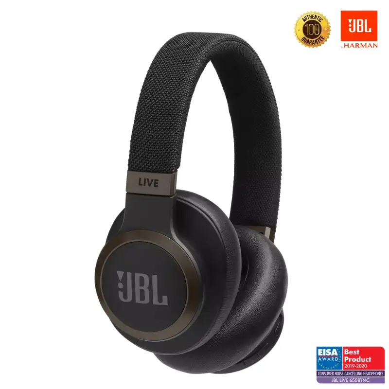 JBL Live 650BTNC Wireless Over-Ear Noise-Cancelling Headphones
