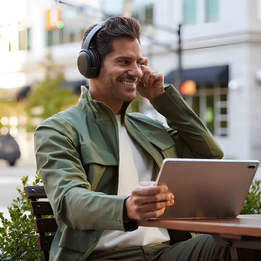 Comfort fit Bluetooth headphones for long listening sessions