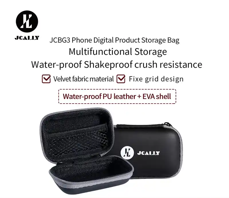 JCALLY JCBG3 EVA PU Leather Zipper Case Pouch