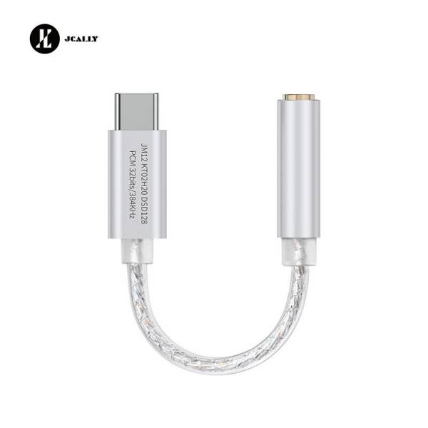 JCALLY JM12 Type C to 3.5mm Audio Adapter HiFi DAC Chip