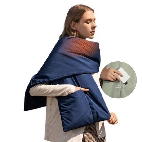 JISULIFE NW07 Heating Scarf for Neck and Shoulder with Power Bank