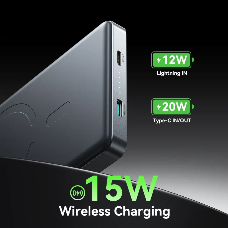 JOYROOM JR-PBM08 Pro 10000mAh Magnetic Wireless Power Bank front view