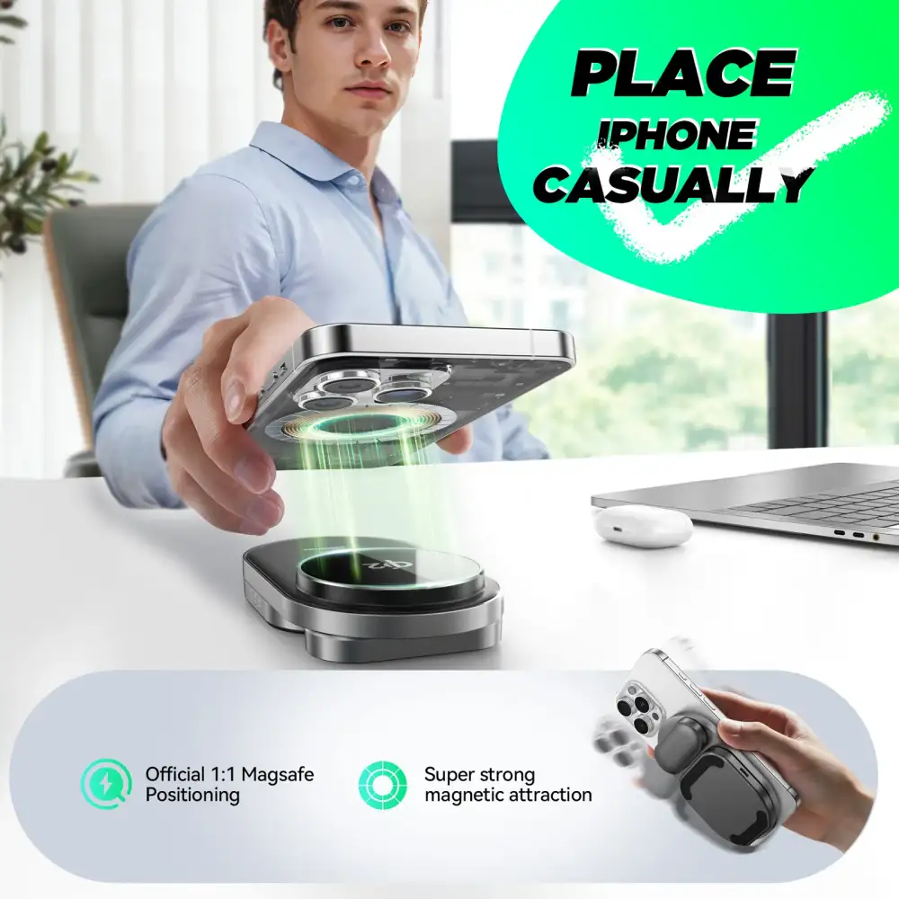 JOYROOM JR-W17 15W 3 in 1 Magnetic Wireless Charger