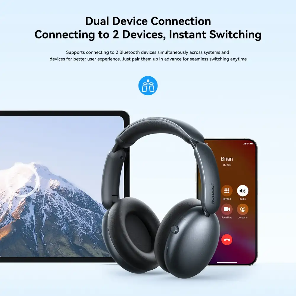 JOYROOM JR-JH1 Hybrid ANC Wireless Headphones Features JOYROOM JR-JH1 Hybrid ANC Wireless Headphones Features
