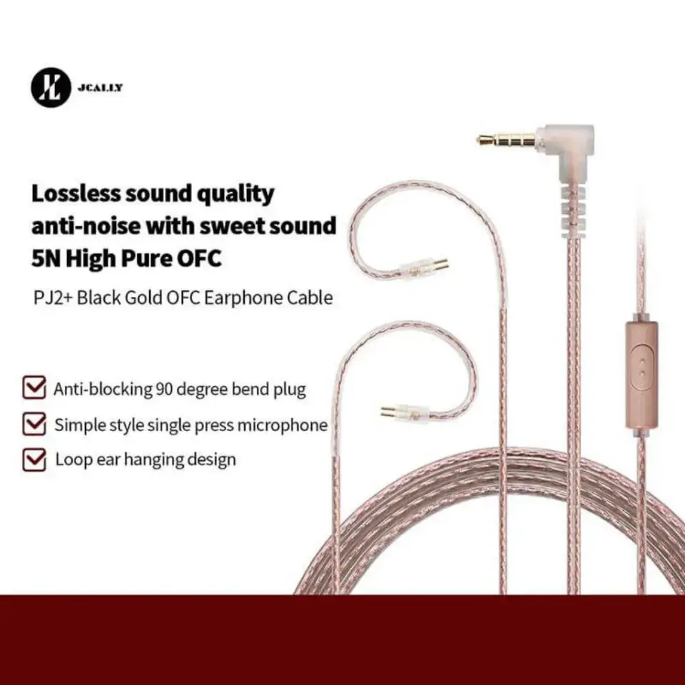 Jcally PJ2+/ PJ2 5N OFC Earphone Upgraded Cable