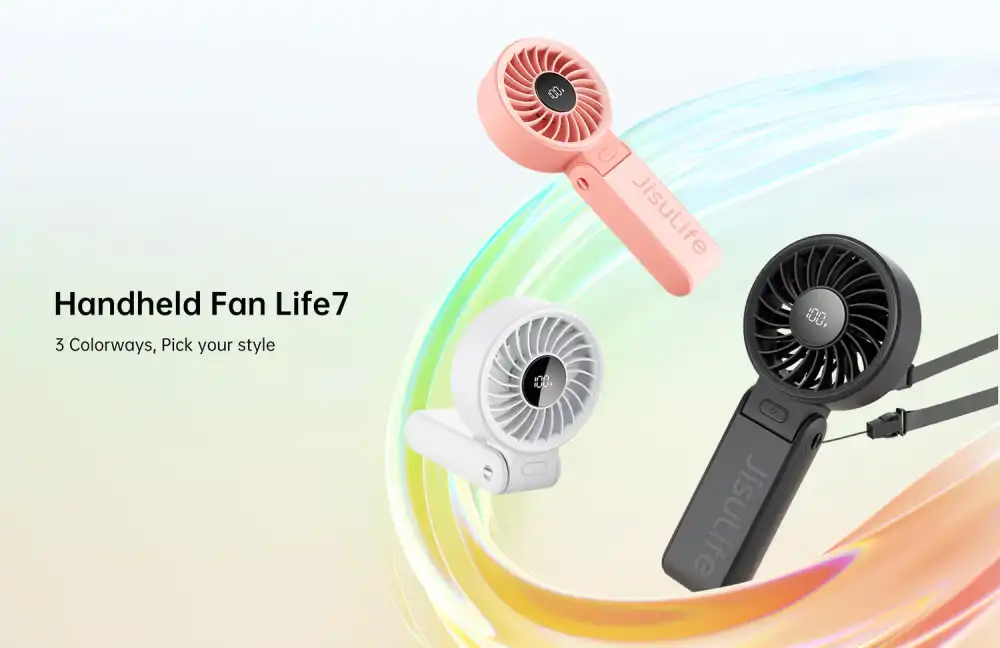 JISULIFE Life7 Handheld Fan portable rechargeable mini fan
