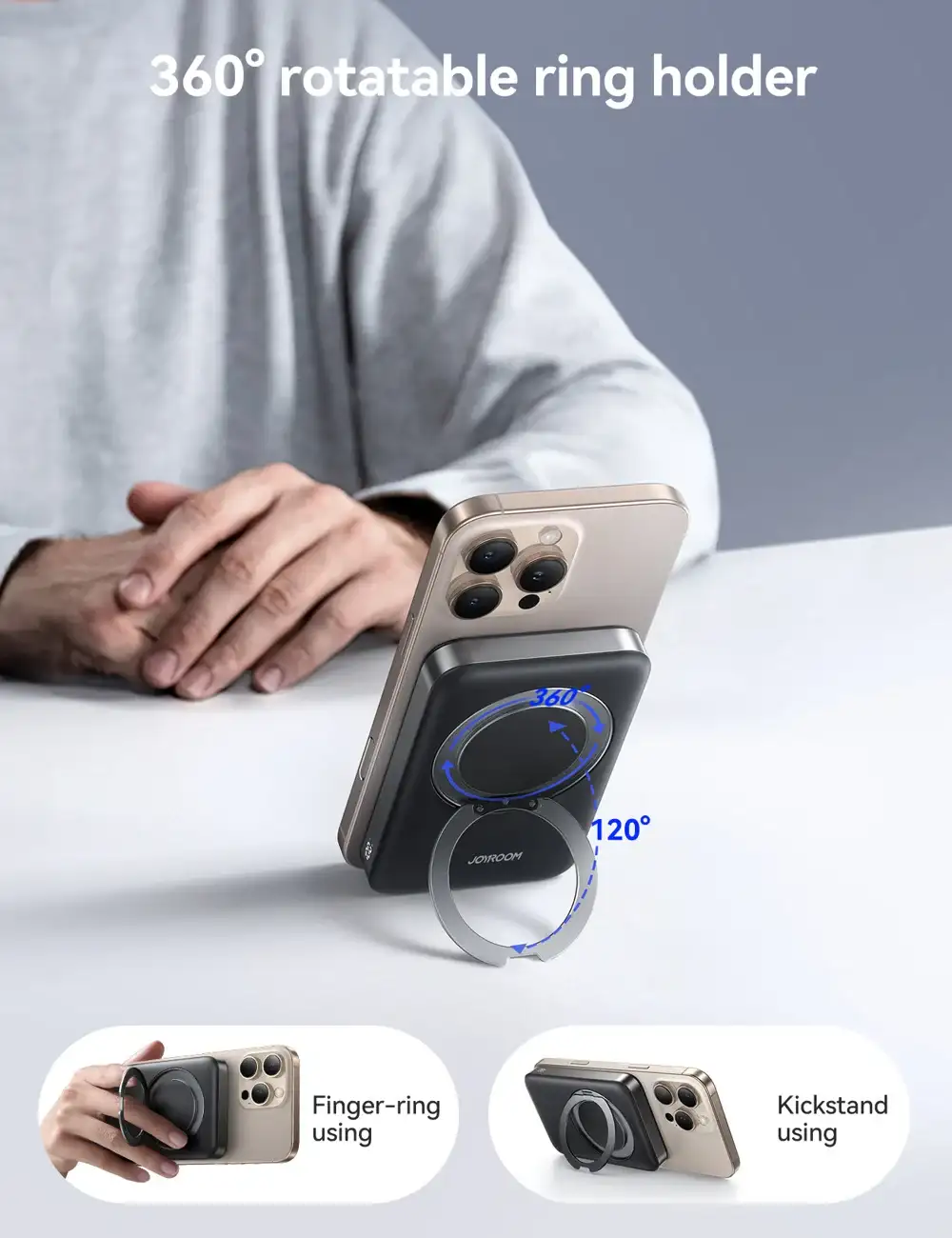 Joyroom JR-PBM12 22.5W Power Bank with 360 Rotating Kickstand