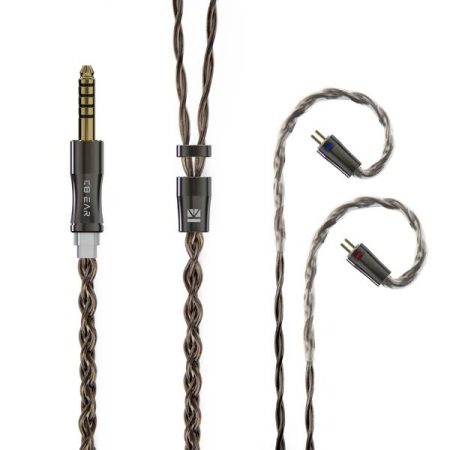 KBEAR Hazy 6N Graphene+Copper-Silver Alloy mixedly braided upgrade cable 4.4mm