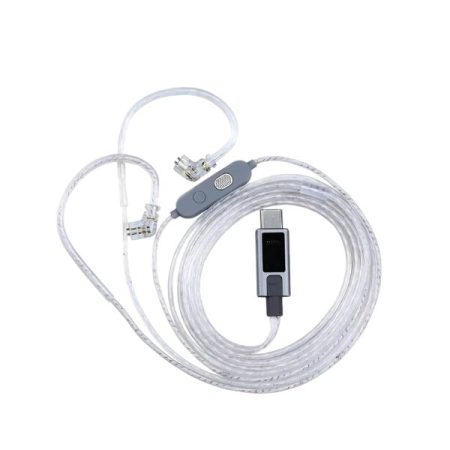 KZ M2 Dual Mic Type C EQ Tuning Switch Silver Plated Upgrade Cable