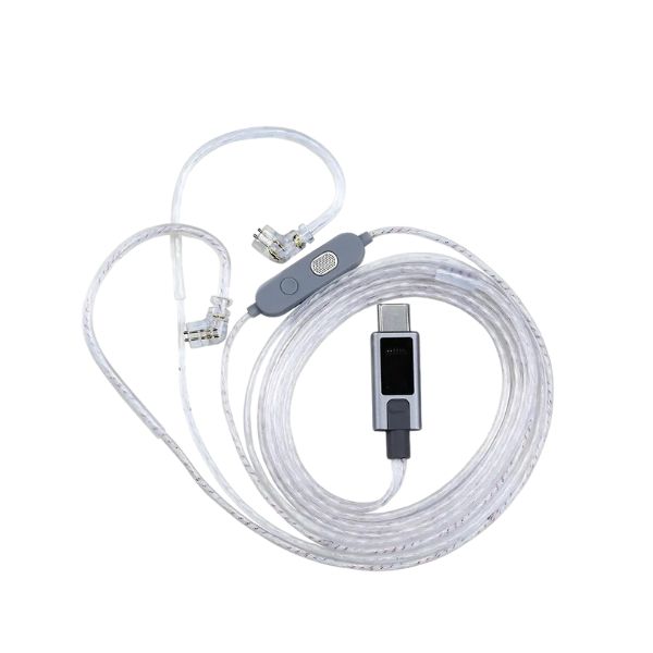 KZ M2 Dual Mic Type C EQ Tuning Switch Silver Plated Upgrade Cable