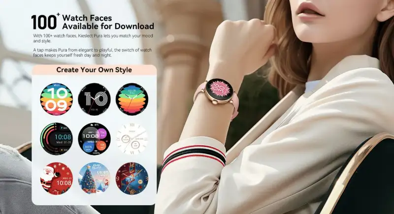 Kieslect Pura Reno Smart watch For Women’s with Fitness Tracking
