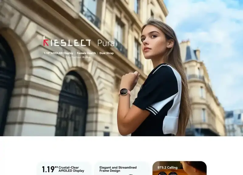 Kieslect Pura Reno Smart watch For Women’s with Fitness Tracking