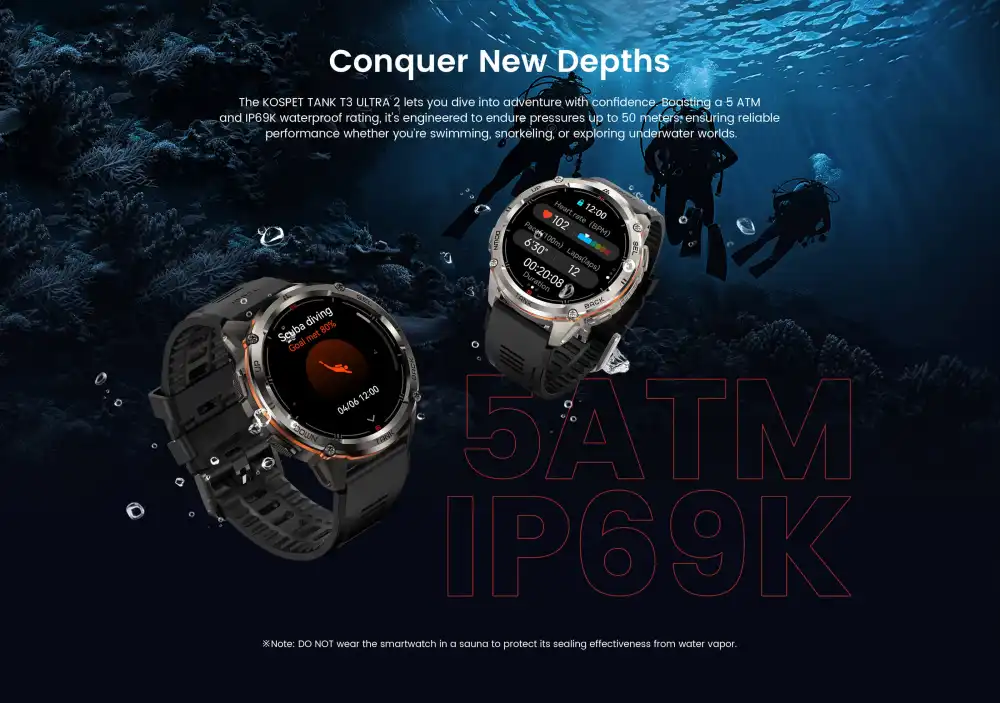 Kospet Tank T3 Ultra 2 Rugged Smartwatch