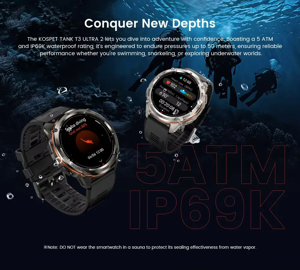 Kospet Tank T3 Ultra 2 Rugged Smartwatch