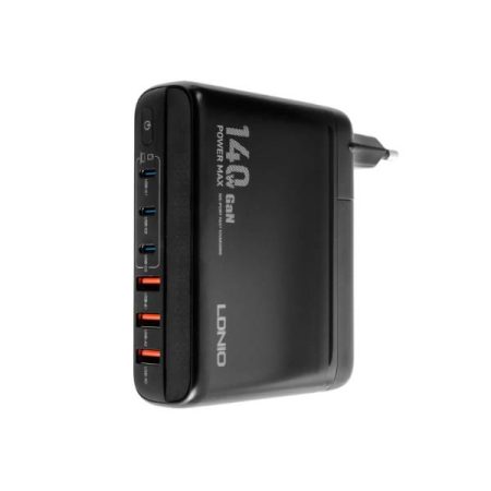 LDNIO A6140C 140W Fast Charging 6 USB Ports LED Display