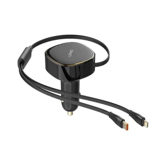 LDNIO C107 Ultra Fast Car Charger Wired Type C/Lightning