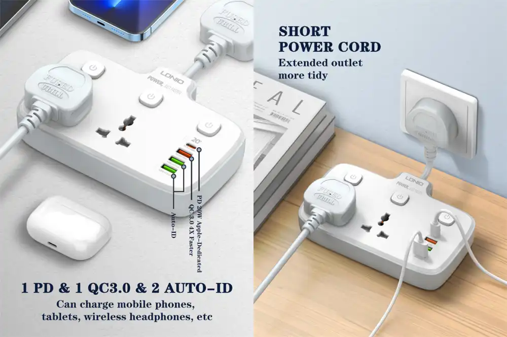 LDNIO SC2413 Universal Outlets Power Strip