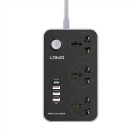 LDNIO SC3412 Power Socket with 3 Outlets Fast Charging