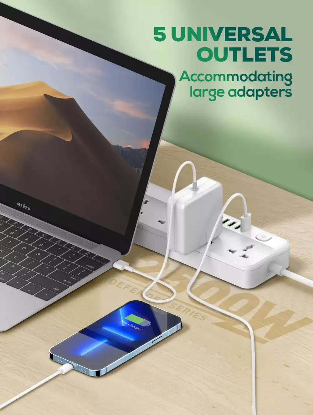 LDNIO SC5614 Power Strip 5 AC Outlets and 6 USB Charging Ports