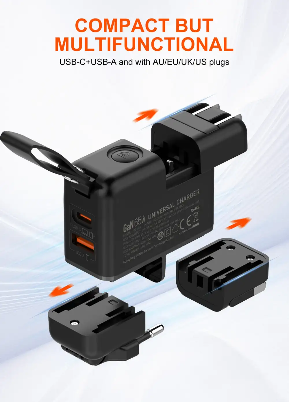 LDNIO Universal Charger 65W GaN Supper Fast Charger (Q2618)