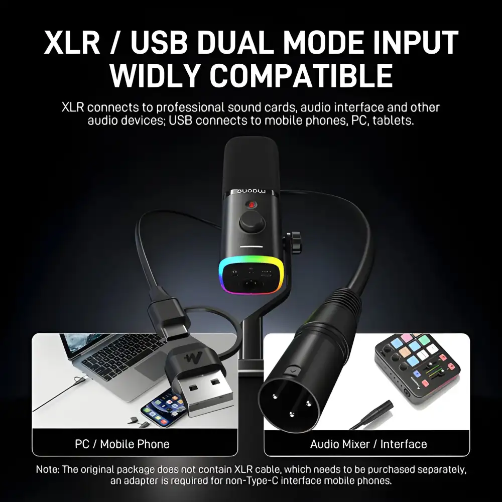 MAONO PD100X dynamic microphone for rich sound capture