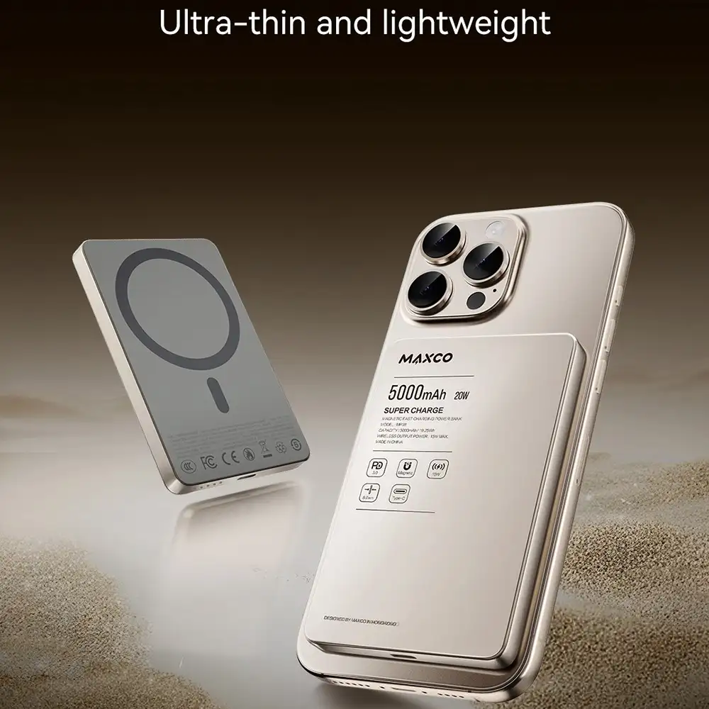 MAXCO MP38 5000mAh magnetic wireless charging power bank