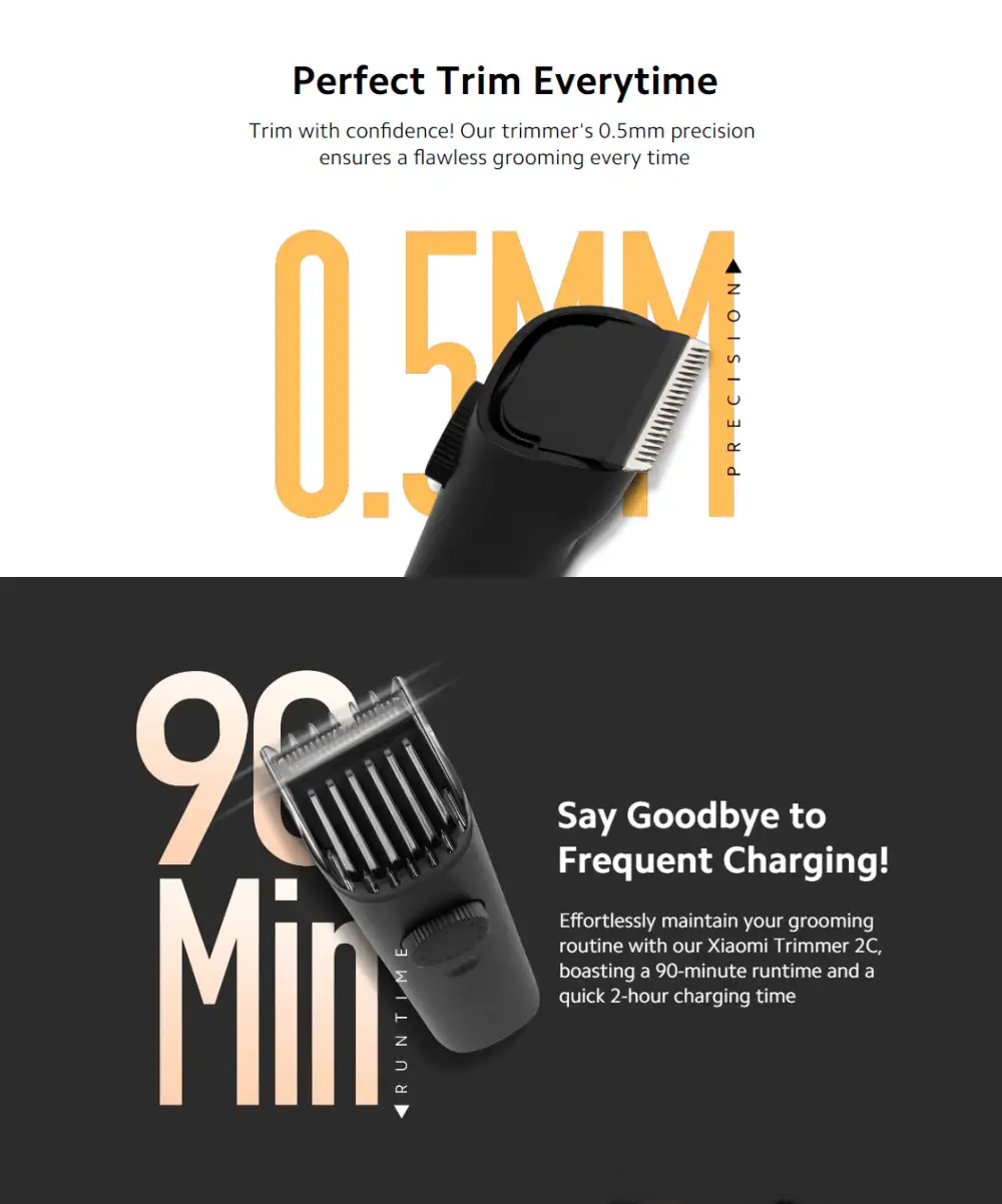 Xiaomi Mi Beard Trimmer 2C precision trimming