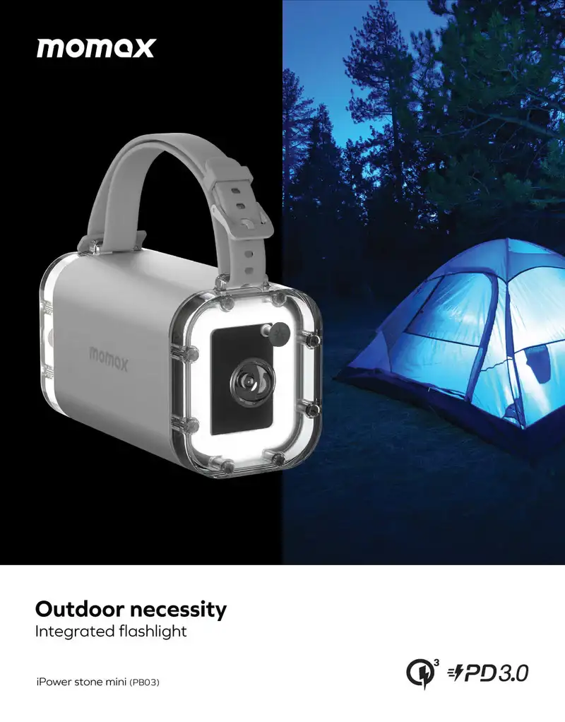 MOMAX iPower Stone Mini Clear Outdoor 40000mAh Power Station 100W Power Bank