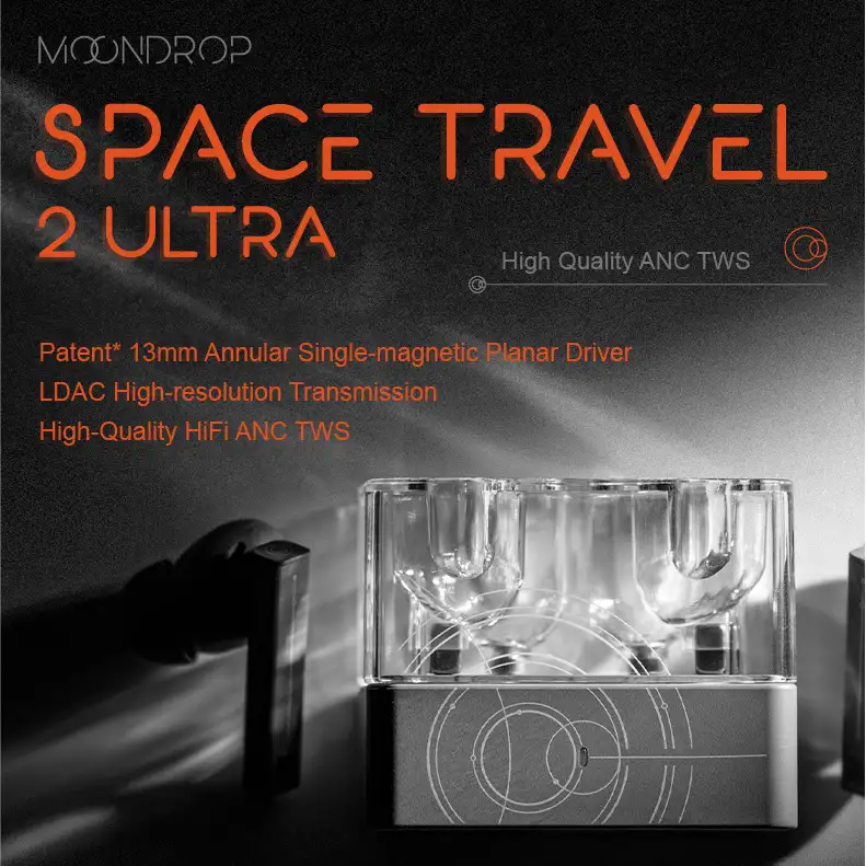 MOONDROP Space Travel 2 ULTRA audiophile in-ear earphones with LDAC and planar driver