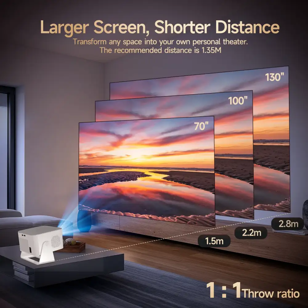 A crisp studio shot of the Magcubic HY350MAX 900ANSI projector,