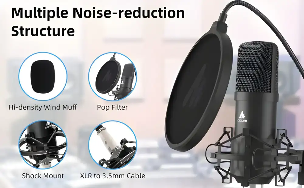 Professional Maono mic kit ideal for podcast recording