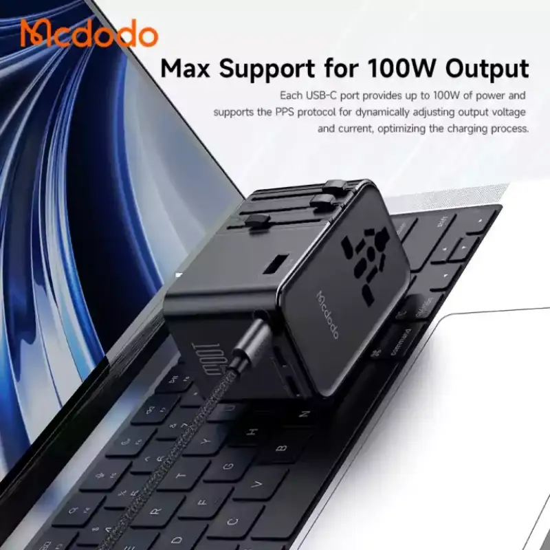 Mcdodo CP-614 100W GaN Universal Travel Adapter with 100w C to C Cable