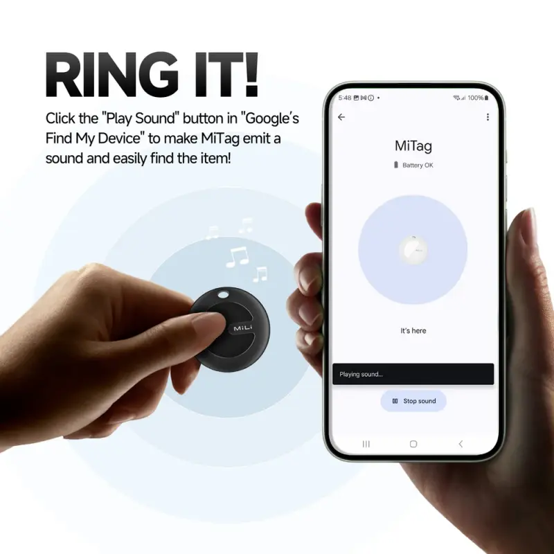 MiLi MiTag Go smart tracker for luggage and keys