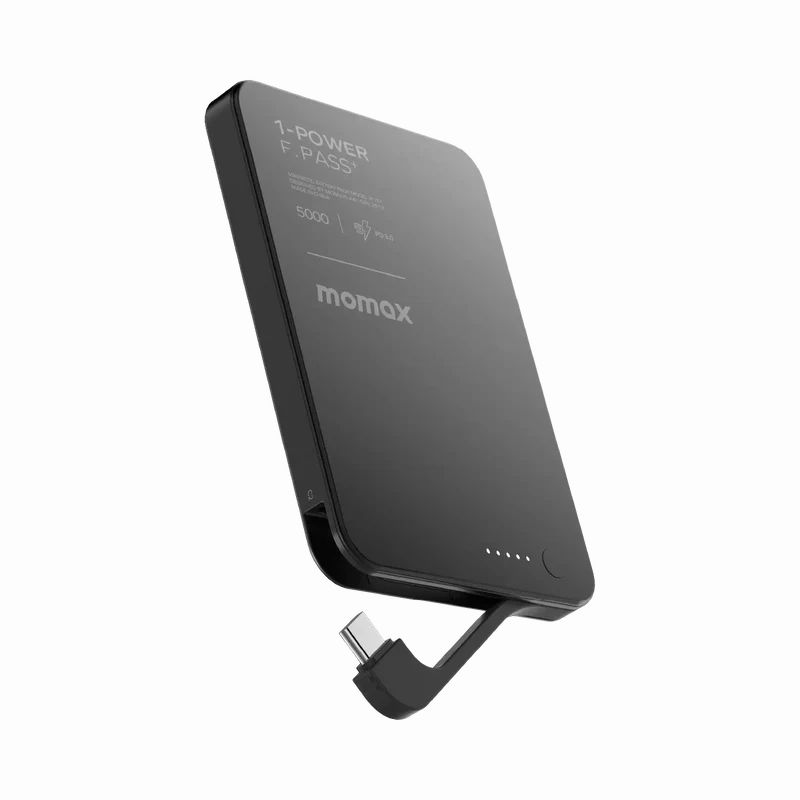 Momax 1-Power F.Pass⁺ 5000mAh Magnetic Battery Pack with Built-in Cable