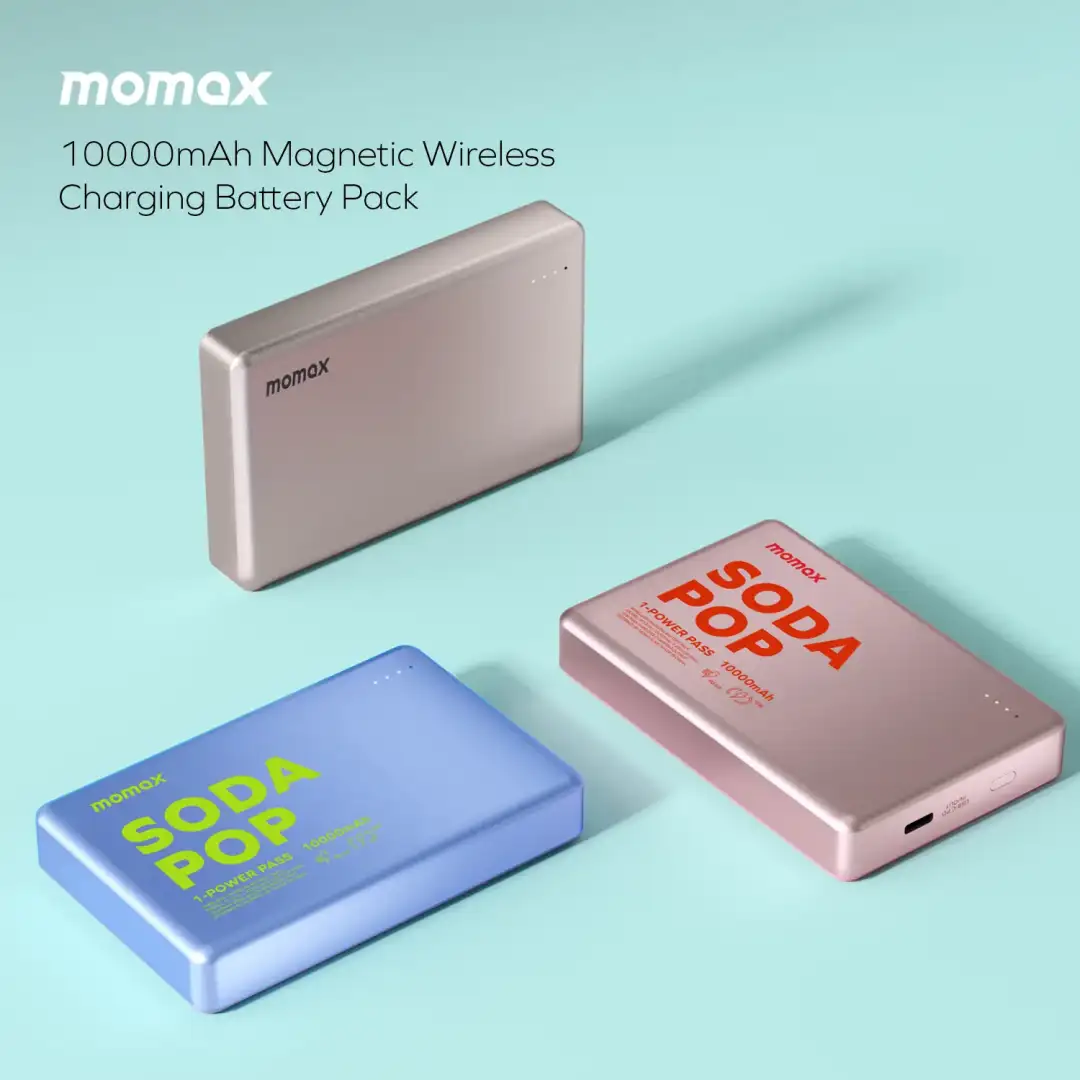 Momax 1-Power Pass Soda Pop magnetic wireless power bank