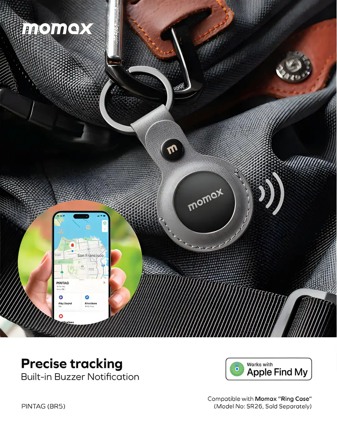 Momax BR5 PinTag find my tracker for items