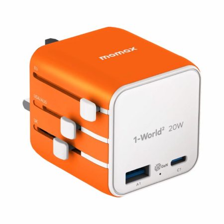 Momax UA29 1-World² 20W Universal 2-Port USB Travel Adapter