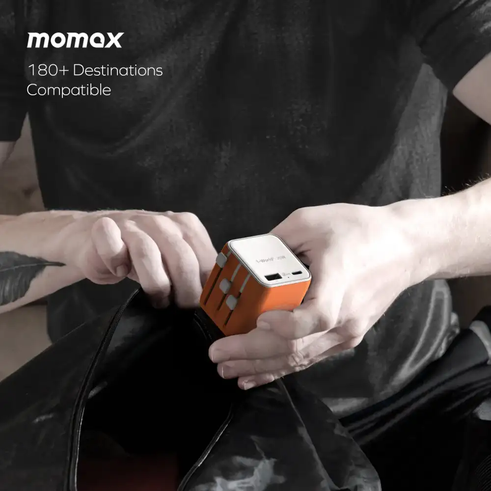 Momax UA29 1-World² 20W Universal 2-Port USB Travel Adapter