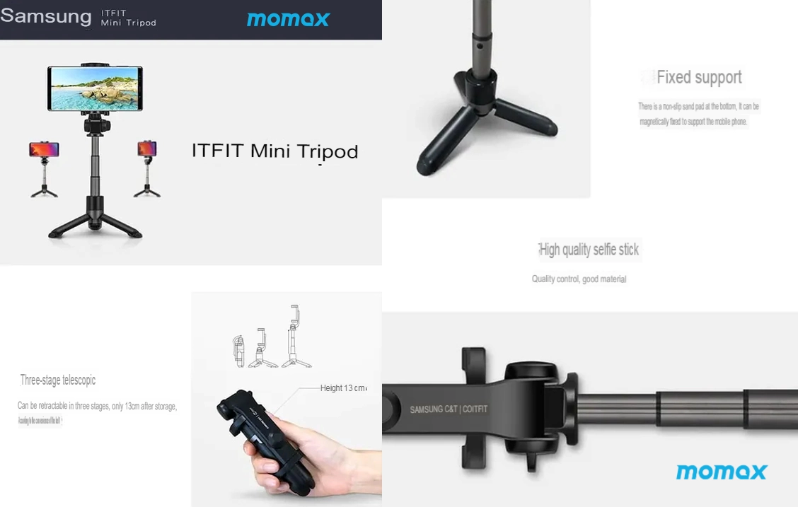 Momax x Samsung ITFIT Mini Tripod Selfie Stick
