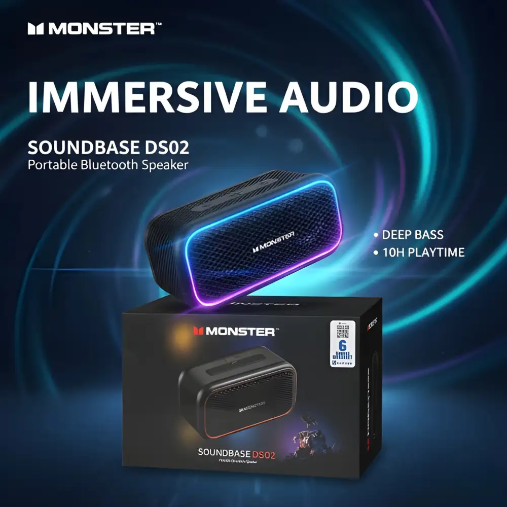 . Monster DS02 portable speaker with punchy deep bass