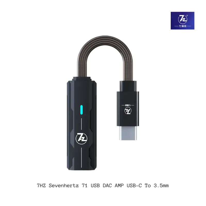 7HZ Sevenhertz 71 USB DAC AMP USB-C To 3.5mm Audio Cable Headphone Amplifier