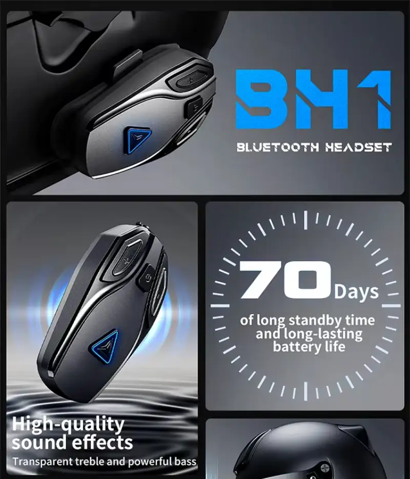 Motowolf BH1 Bluetooth headset for bikers with clear audio