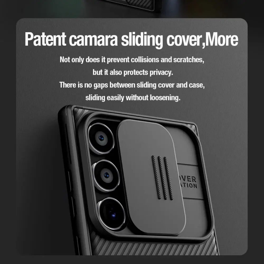 Nillkin CamShield Pro Case for Samsung Galaxy S24 Ultra with sliding camera cover and shockproof protection