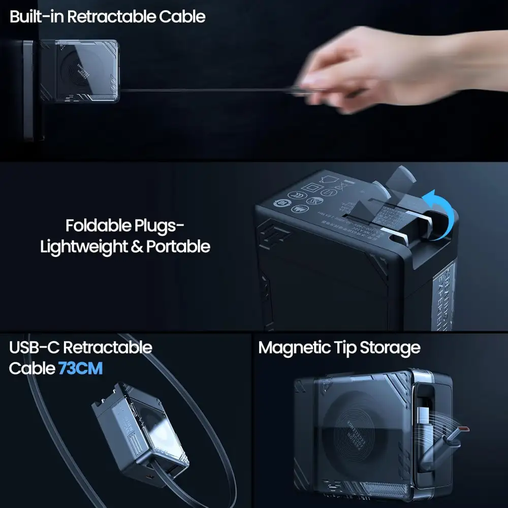 Nillkin IceCore Retractable 65W GaN Charger